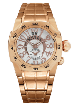 Classic for gents JOVIAL Watch 7205GRMQ01 gents Rose Gold (White) Bracelet