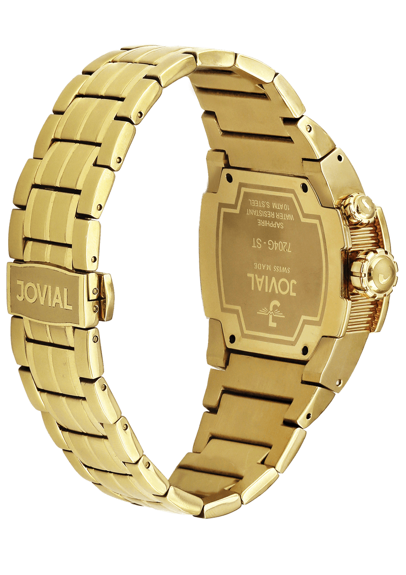 Classic for gents JOVIAL Watch 7204GGMQ01 Gents Gold (White) Bracelet