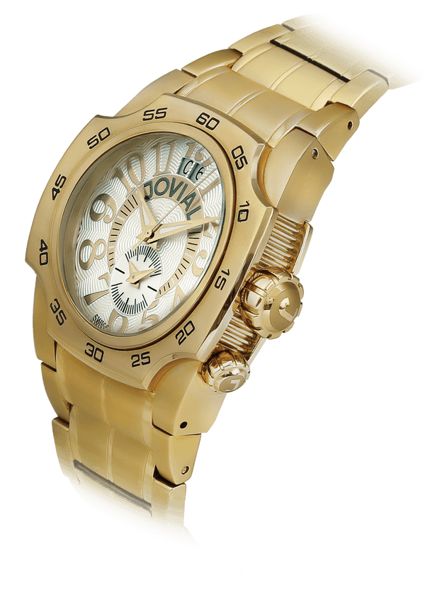 Classic for gents JOVIAL Watch 7204GGMQ01 Gents Gold (White) Bracelet